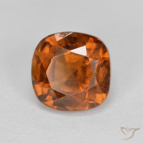 granate hessonita Ámbar naranja natural de 1.37 ct, Forma Cojín, VS-SI