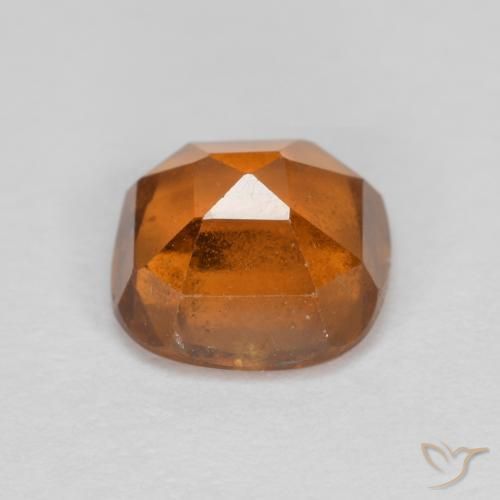 granate hessonita Naranja oscuro natural de 1.28 ct, Forma Cojín, VS-SI