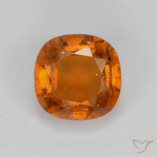 1.46ct Natural Naranja oscuro granate hessonita, Forma Cojín, VS-SI