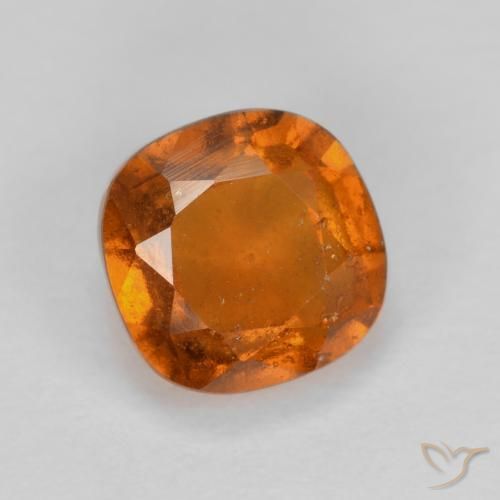 granate hessonita Naranja oscuro natural de 1.46 ct, Forma Cojín, VS-SI