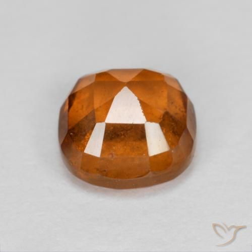 granate hessonita Naranja oscuro natural de 1.46 ct, Forma Cojín, VS-SI