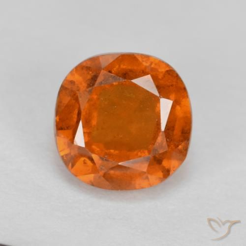 1.53ct Natural Naranja medio granate hessonita, Forma Cojín, VS-SI