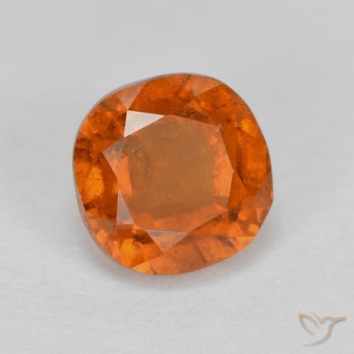 granate hessonita Naranja medio natural de 1.53 ct, Forma Cojín, VS-SI