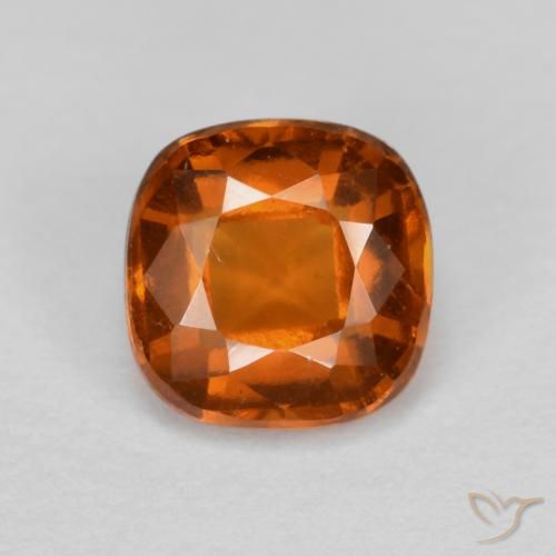 1.26ct Natural Naranja rojizo granate hessonita, Forma Cojín, VS-SI