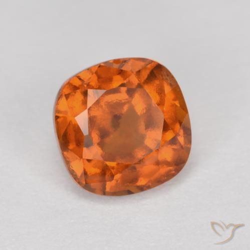 granate hessonita Naranja oscuro natural de 1.44 ct, Forma Cojín, VS-SI