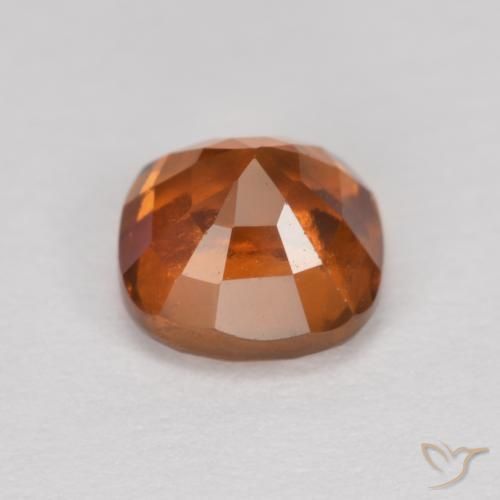 granate hessonita Naranja oscuro natural de 1.44 ct, Forma Cojín, VS-SI