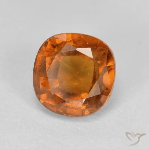 granate hessonita Naranja oscuro natural de 1.29 ct, Forma Cojín, VS-SI