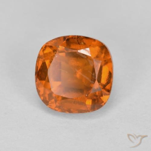 granate hessonita Naranja oscuro medio natural de 1.50 ct, Forma Cojín, VS-SI