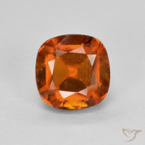 1.54ct Natural Ámbar naranja granate hessonita, Forma Cojín, VS-SI