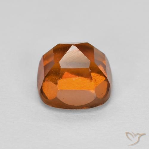 granate hessonita Ámbar naranja natural de 1.54 ct, Forma Cojín, VS-SI