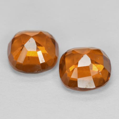 Gemas de granate hessonita Naranja oscuro medio natural de 2.63 ct, Corte Cojín, VS-SI
