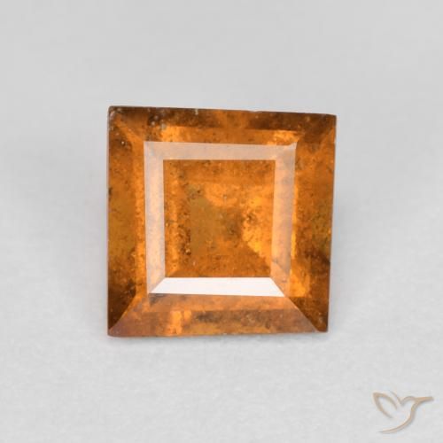granate hessonita Naranja oscuro natural de 1.03 ct, Cuadrado, SI
