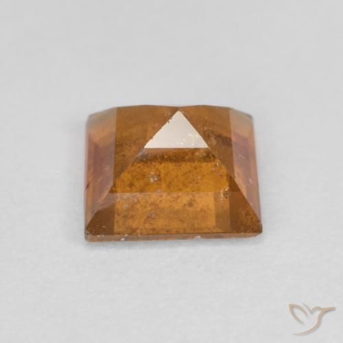 granate hessonita Naranja oscuro natural de 1.03 ct, Cuadrado, SI