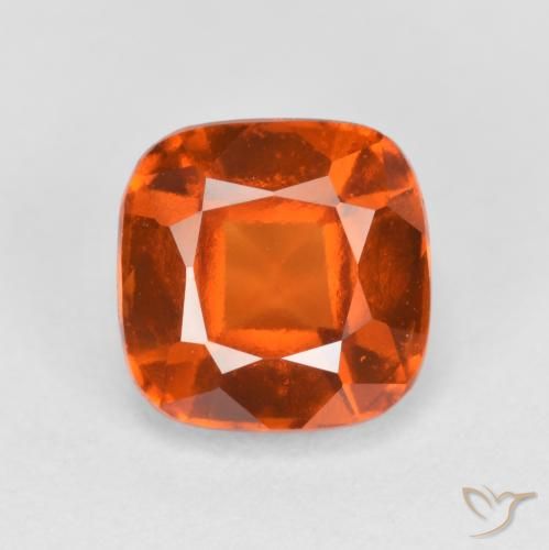 granate hessonita Naranja medio natural de 2.18 ct, Forma Cojín, VVS-VS