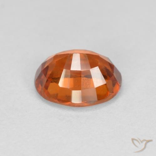 granate hessonita Naranja medio natural de 1.26 ct, Ovalada, VVS-VS