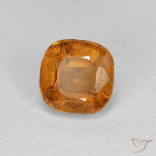 granate hessonita Naranja oscuro natural de 0.93 ct, Forma Cojín, SI