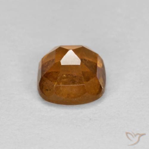 granate hessonita Naranja oscuro natural de 0.93 ct, Forma Cojín, SI