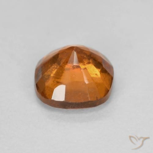 Granate hessonita naranja natural de 0,83 ct, corte cojín, SI