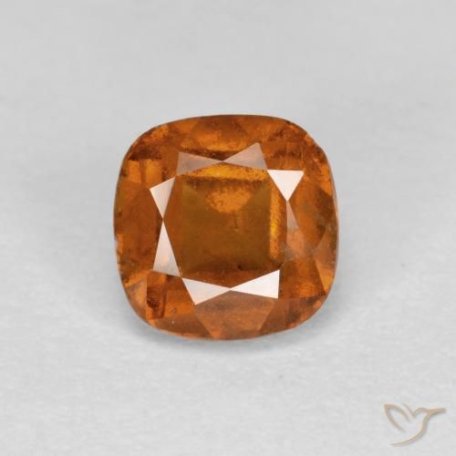 0.96ct Natural Naranja medio granate hessonita, Forma Cojín, SI