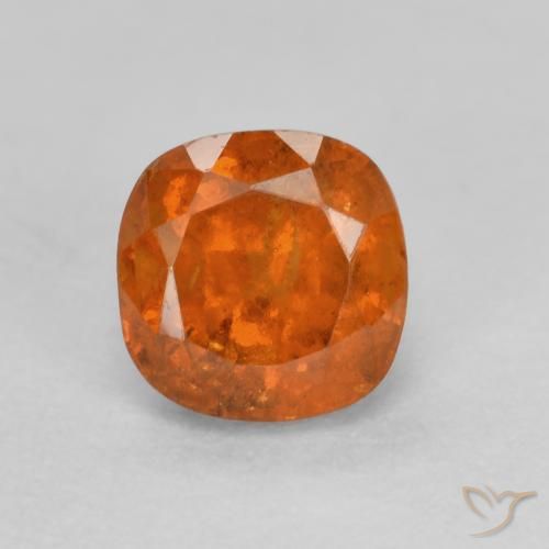 granate hessonita Naranja oscuro natural de 1.00 ct, Forma Cojín, SI