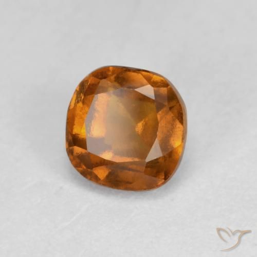 granate hessonita Naranja terroso natural de 0.90 ct, Forma Cojín, SI