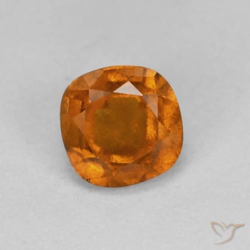granate hessonita Naranja terroso natural de 0.88 ct, Forma Cojín, SI