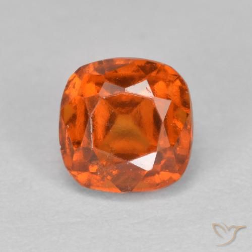 0.95ct Natural Ámbar naranja granate hessonita, Forma Cojín, SI