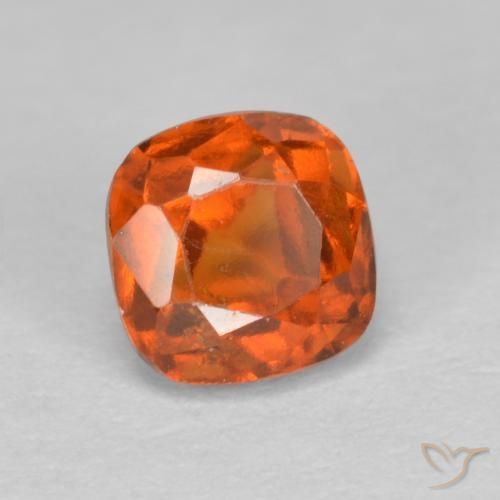 granate hessonita Ámbar naranja natural de 0.95 ct, Forma Cojín, SI