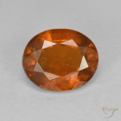 2.53ct Natural Ámbar naranja Granate Hessonita, Ovalada, VS-SI