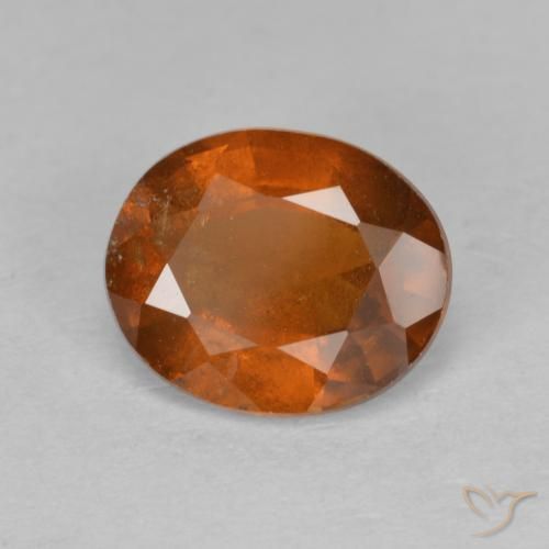 granate hessonita Ámbar naranja natural de 2.53 ct, Ovalada, VS-SI