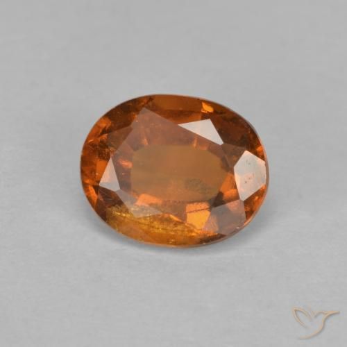 granate hessonita Naranja oscuro natural de 1.64 ct, Ovalada, VS-SI