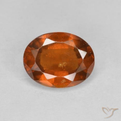 2.33ct Natural Naranja oscuro Granate Hessonita, Ovalada, VS-SI