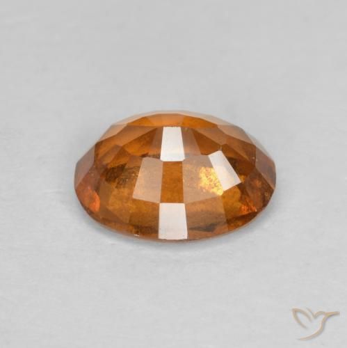 granate hessonita Naranja amarillento natural de 1.77 ct, Ovalada, VS-SI