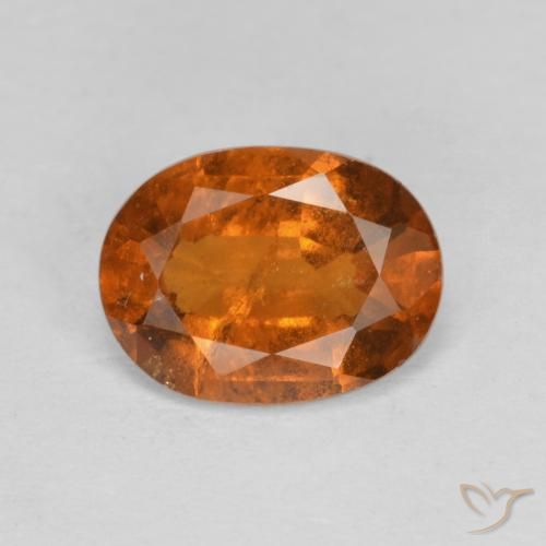 2.33ct Natural Naranja oscuro Granate Hessonita, Ovalada, VS-SI