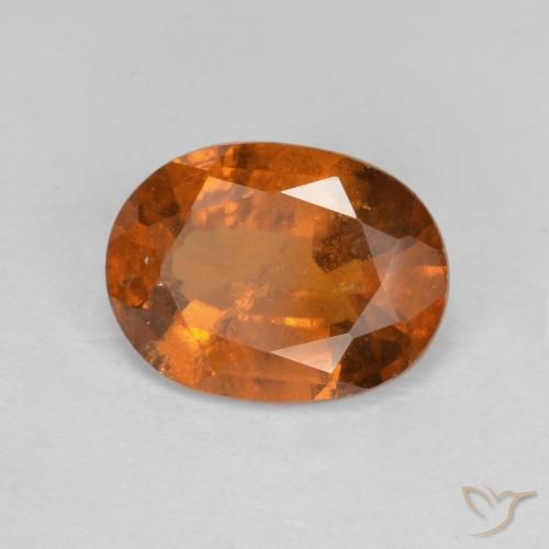granate hessonita Naranja oscuro natural de 2.33 ct, Ovalada, VS-SI