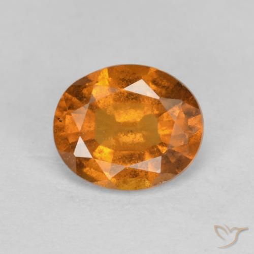 1.26ct Natural Naranja medio Granate Hessonita, Ovalada, VS-SI