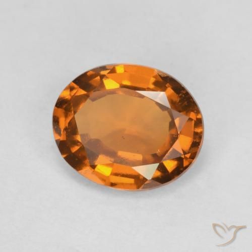 granate hessonita Naranja medio natural de 1.69 ct, Ovalada, VS