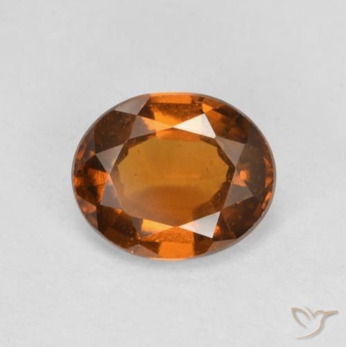 1.65ct Natural Ámbar naranja Granate Hessonita, Ovalada, VS