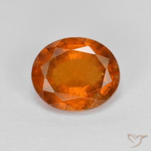 granate hessonita Naranja medio natural de 1.76 ct, Ovalada, VS-SI