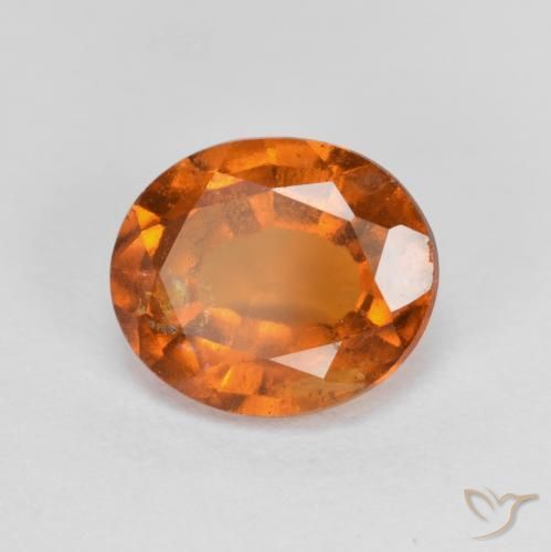 2.09ct Natural Naranja oscuro medio Granate Hessonita, Ovalada, VS-SI