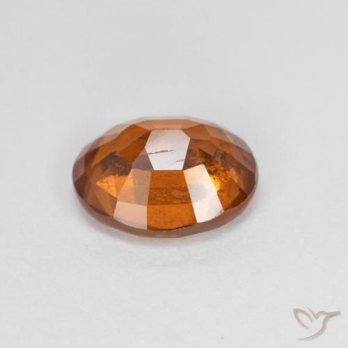 granate hessonita Naranja oscuro natural de 1.56 ct, Ovalada, VS-SI