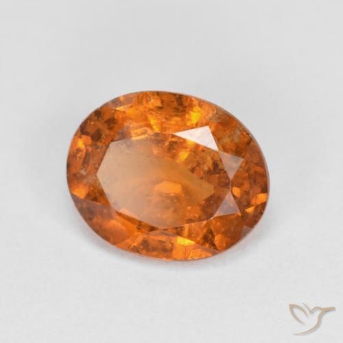 granate hessonita Naranja oscuro natural de 1.75 ct, Ovalada, VS-SI