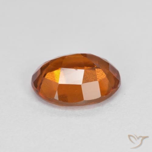 granate hessonita Naranja oscuro medio natural de 2.00 ct, Ovalada, VS-SI