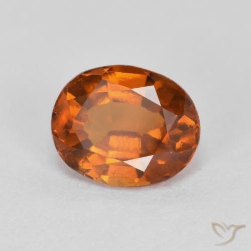 granate hessonita Ámbar naranja natural de 1.76 ct, Ovalada, VS-SI