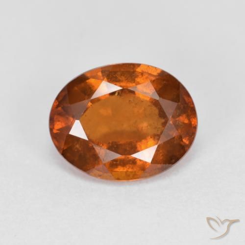 2.06ct Natural Ámbar naranja Granate Hessonita, Ovalada, VS-SI