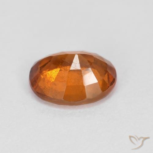 granate hessonita Naranja oscuro medio natural de 1.59 ct, Ovalada, VS-SI