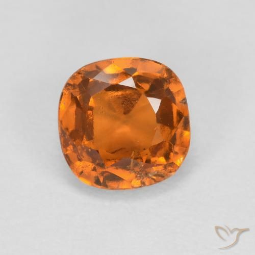 0.93ct Natural Naranja medio granate hessonita, Forma Cojín, SI