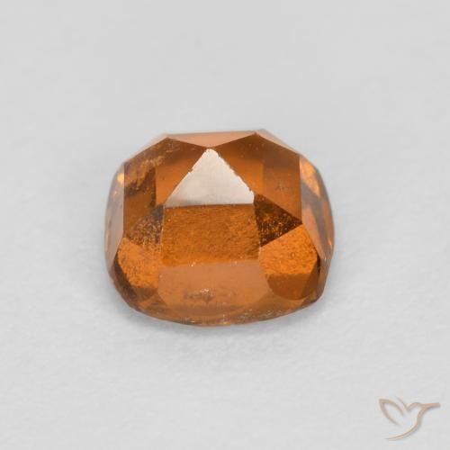 granate hessonita Naranja oscuro natural de 0.86 ct, Forma Cojín, SI