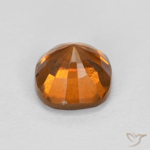granate hessonita Naranja oscuro natural de 0.90 ct, Forma Cojín, SI