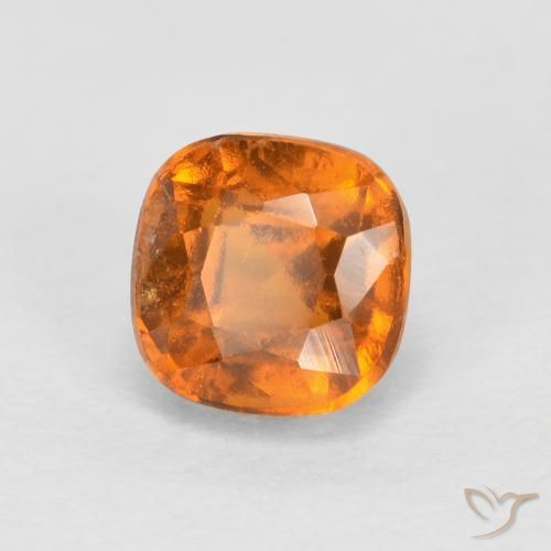 granate hessonita Naranja medio natural de 1.02 ct, Forma Cojín, SI